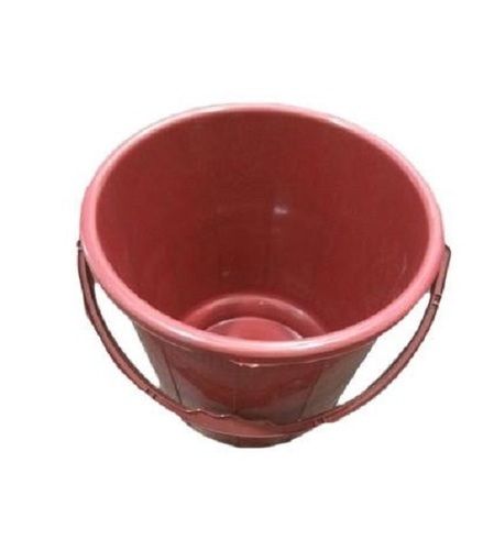 Red 20 Inch High 5 Litre Leakproof Plastic Bucket With Handle