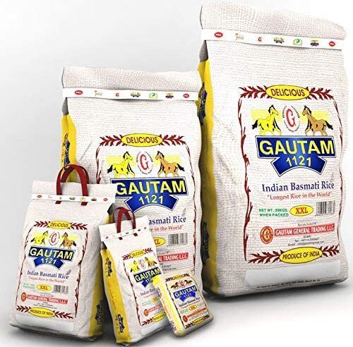  निर्यात गुणवत्ता लंबे दाने वाला सुगंधित भारतीय बासमती चावल