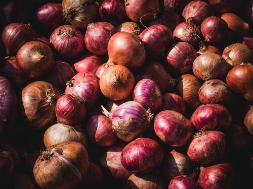 Export Quality Non Peeled Whole Farm Fresh Red Onions - Raw, Round Shape, 6 Months Shelf Life | Strong Flavored Bulb with Multiple Layers