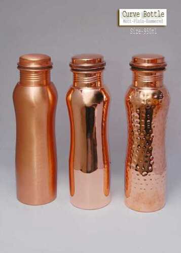 Copper Drinking Water Bottle For Home, Travel And Office Capacity: 950 Milliliter (Ml)