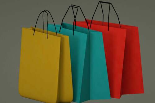 Recyclable Eco Frienldy Colored Paper Bags With Handels