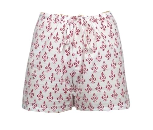 Knee Length Printed Pattern Moisture Absorbent Attached Drawstring Cotton Ladies Shorts  Age Group: 15+