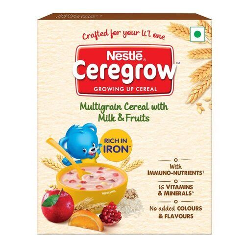 Nestle CEREGROW Growing Up Multigrain Baby Cereal With Milk And Fruits