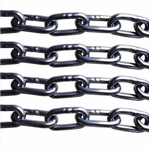 Silver Rust Resistant Durable Metal Chain With High Loading Bearing Tension