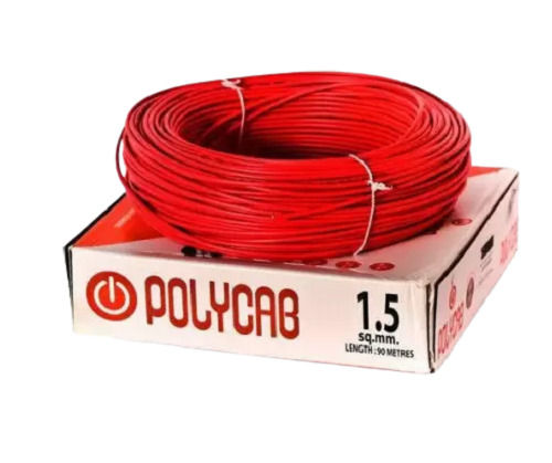 Red 90 Meter 1.5 Sqmm 1100 Voltage Copper And Frls Polycab House Wire