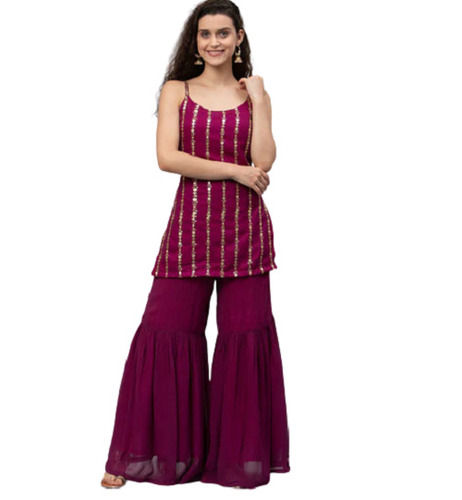 Buy online Girls Embroidered Kurta Sharara Suit Set from ethnic wear for  Women by Bitiya By Bhama for ₹1679 at 58% off | 2024 Limeroad.com