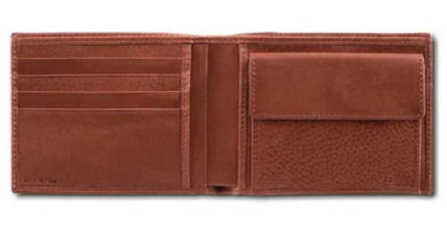 Mens Foldable Plain Rectangular Pure Leather Bifold Wallet