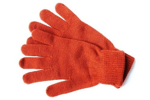 Orange Plain Full Finger Winter Hand Household Gloves For Ladies