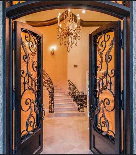 Strong  72 Inch X 3.5 Feet Polished Surface Hinged Wooden Door For Exterior And Interior