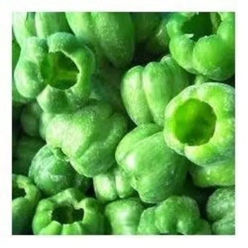 100% Fresh Ready To Cook Frozen Green Capsicum (IQF)
