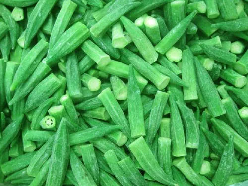 100% Fresh Ready To Cook Frozen Sliced Green Okra (Iqf)