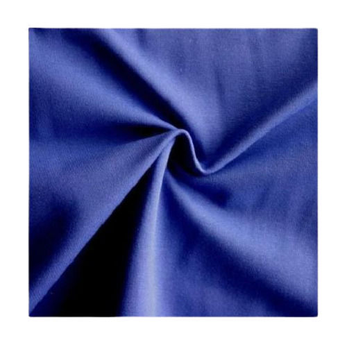 Blue 20 Meter Long 180 Gsm Plain And Smooth Cotton Lycra Fabric For Garments