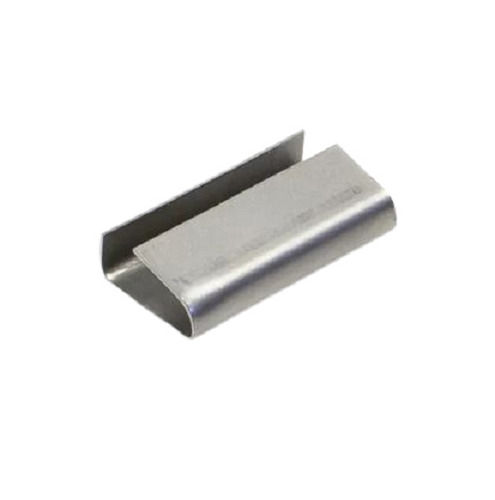 Silver 4 Inches Long 4 Mm Thick Anti-Corrosive Stainless Steel Strapping Clip