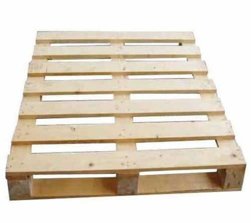 Brown 48 X 40 Inch Rectangle Four Way Wooden Pallet