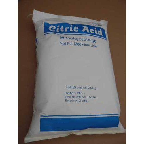 Citric Acid Monohydrate Not For Medicinal Use, 25 Kg Pack Size