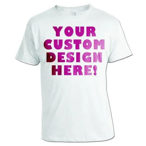 Customized Design Printed White Cotton T Shirt For Casual Wear