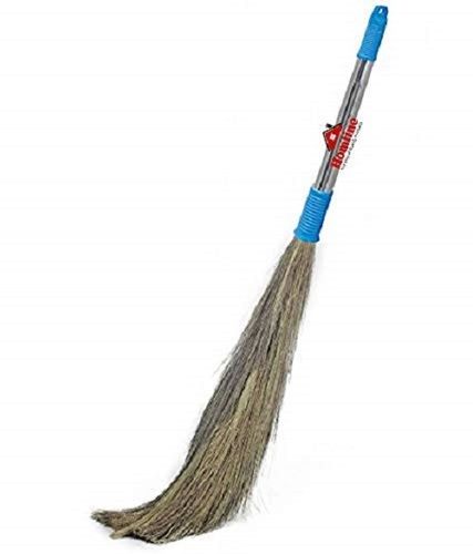 Durable Stainless Steel Stick Grass Broom For Floor Cleaning Hardness: Rigid