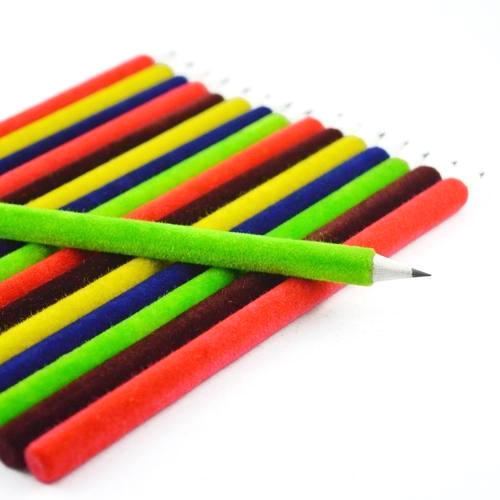 Eco Friendly Light Weight Easy To Write Velvet Pencils With Soft Hold 