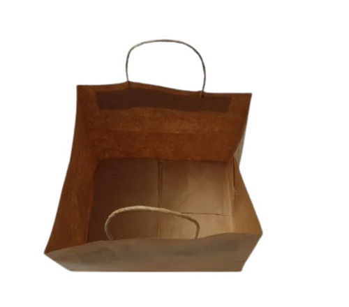 Brown Light Weight Recyclable Flexiloop Handle Kraft Paper Bag For Shopping