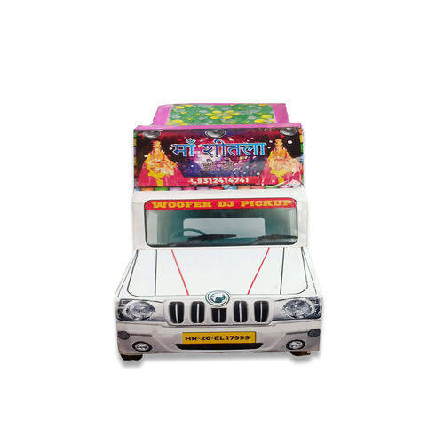 White Sunda Kids Wood Dj Pickup Truck Toys For Birthday Gift