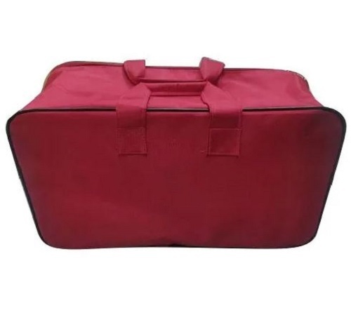 Lehenga Cover - 24 x 14 x 9 Inch Lightweight PVC, Maroon with Shimmering Sequin Work and Contrast Embroidery