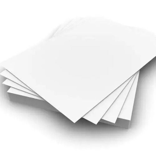 White 0.08 Mm Thick Eco Friendly And Rectangular Plain A4 Duplex Paper Board