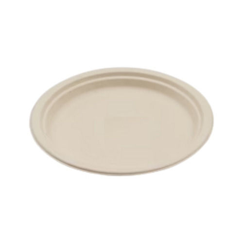 12 Inches Round Plain Sugarcane Bagasse Disposable Plate For Events And Parties