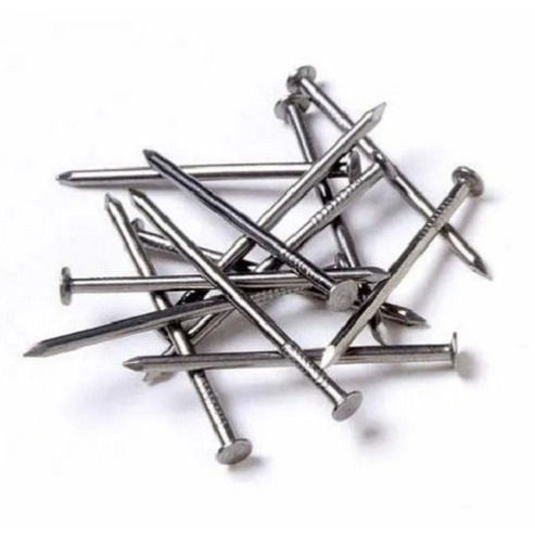 Silver 2 Inches Polished Finish Round Iron Wire Nails For Construction