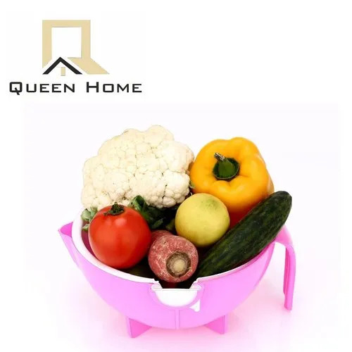 22 X 22 X 11 Cm Pink Basket Vegetable Cutter For Kitchen