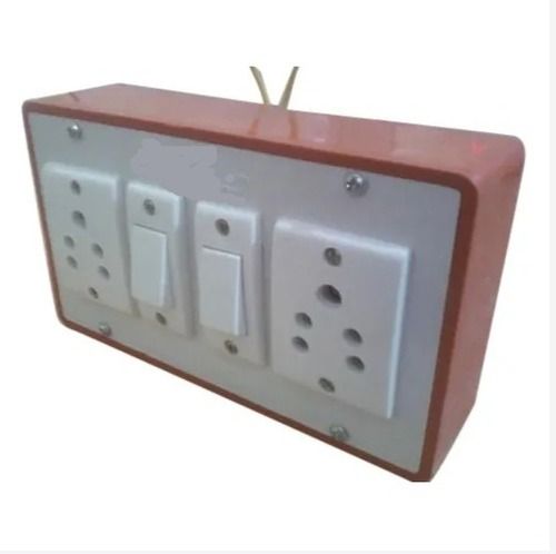 White 220 Voltage 50 Hertz Rectangular Pvc Electrical Switch Board