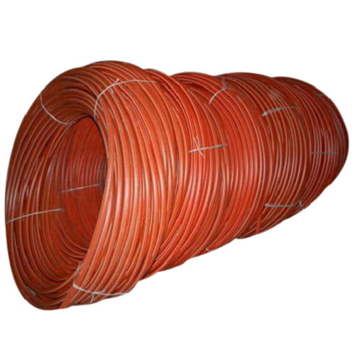 Orange 3 Mm Thick Industrial Round Hdpe Pipe With 1.5 Inches Diameter For Power Plants