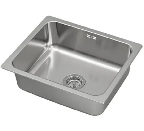 Grey 40 X 40 Cm Plain Rectangular Polished Wall Mounted Kitchen Sink