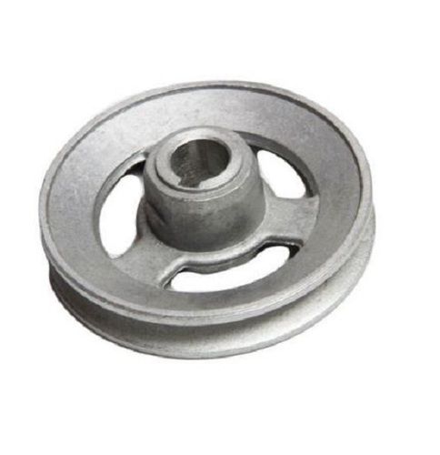 Silver 85 Mm Round Powder Coated Cast Iron Motor Pulley For Industrial