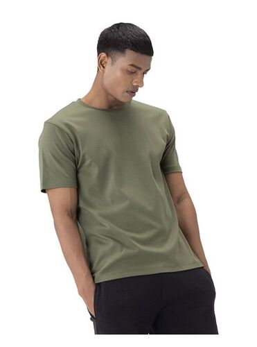 Casual Wear Mens Round Neck Short Sleeve Plain Cotton T Shirt