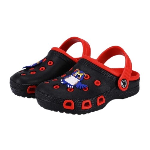 हल्का आरामदायक और धोने योग्य काला और लाल Eva क्लॉग शू