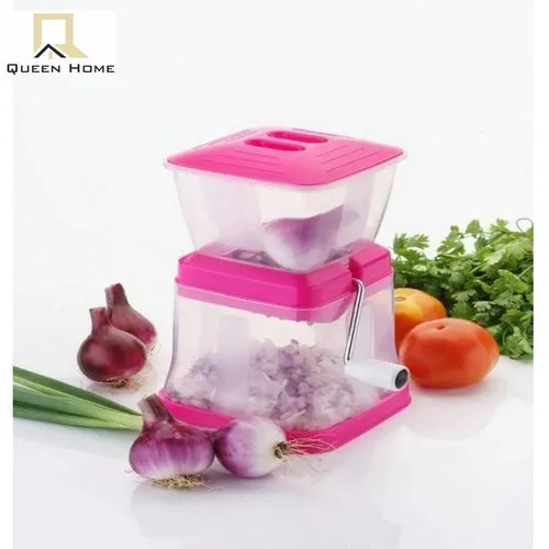 Blue Pink Transparent 100 Gm Square Multipurpose Vegetable Cutter