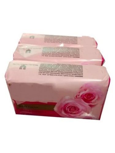 Solid Form Rectangular Medium Foam Rose Fragrance Bath Soap For Female