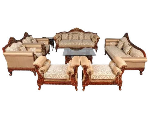 Polyester Traditional Solid Wood Made Antique Sofa Set For Home