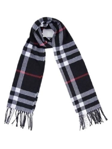 1.5 Meter Winter Wear Soft And Warm Checked Woolen Mufflers  Bust Size: Na Inch (In)