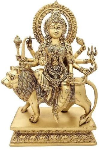 Rust Proof 18.5 Inch High Polished Brass Maa Durga Statue