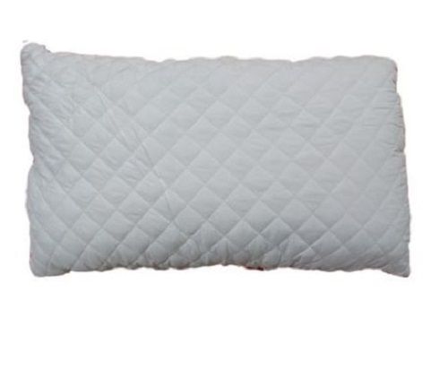 White 20 X 30 Inch Plain Cotton Quilted Bed Pillow