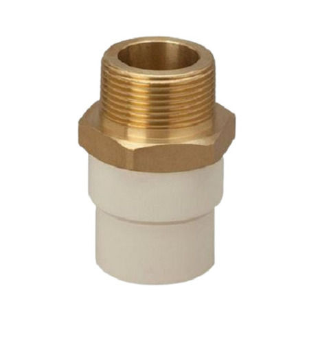 White 4 Inches Long And 8 Mm Thick Brass And Cpvc Male Threaded Adapter