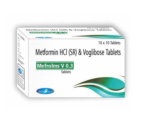 Mefrolms V 0.3 Metformin Hydrochloride (SR) And Voglibose Tablet