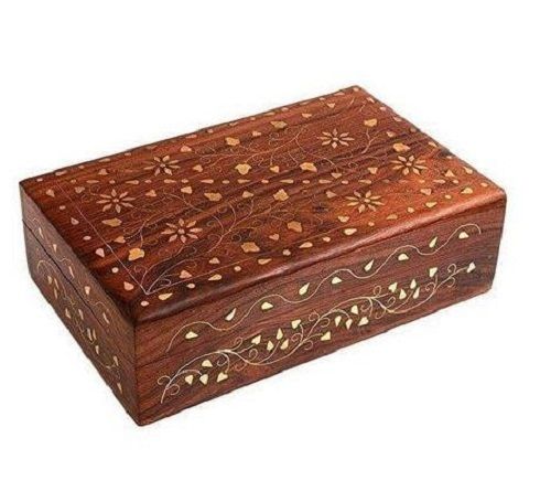 Printed Rectangular Wooden Jewelry Box