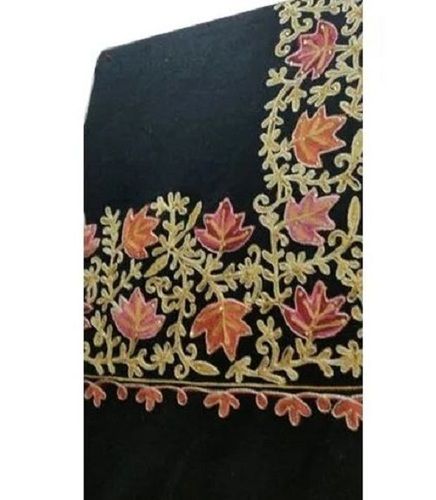 Black Printed Woolen Daily Wear Ladies Stole 