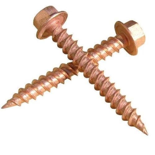 Rose Gold Round Head Polished Surface High Strength Copper Screw For Construction