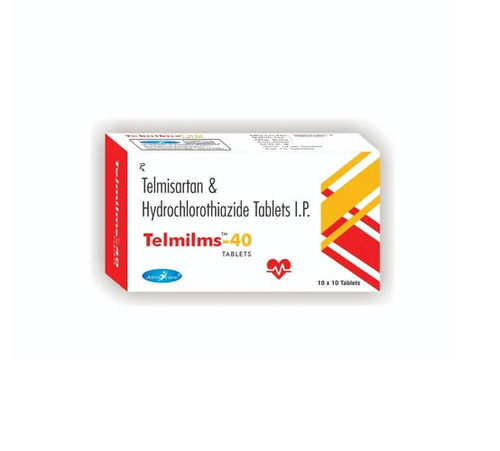 Telmilms-40 Telmisartan और हाइड्रोक्लोरोथियाज़ाइड 40 Mg टैबलेट, 10x10 पैक