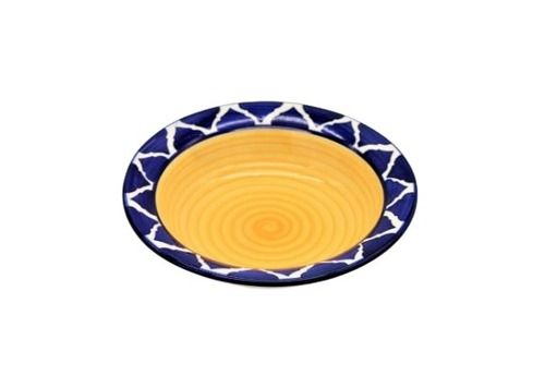 10 Inches Round Printed Polished And Glossy Finish Household Ceramic Plate Dolomite