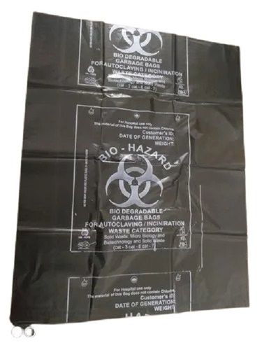 Black And White 10 X 14 Inch Printed Offset Printing Rectangle Polypropylene Garbage Bag