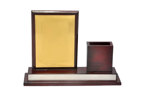 12x10 Inches 650 Grams Paint Coated Wood Trophy With Pen Holder